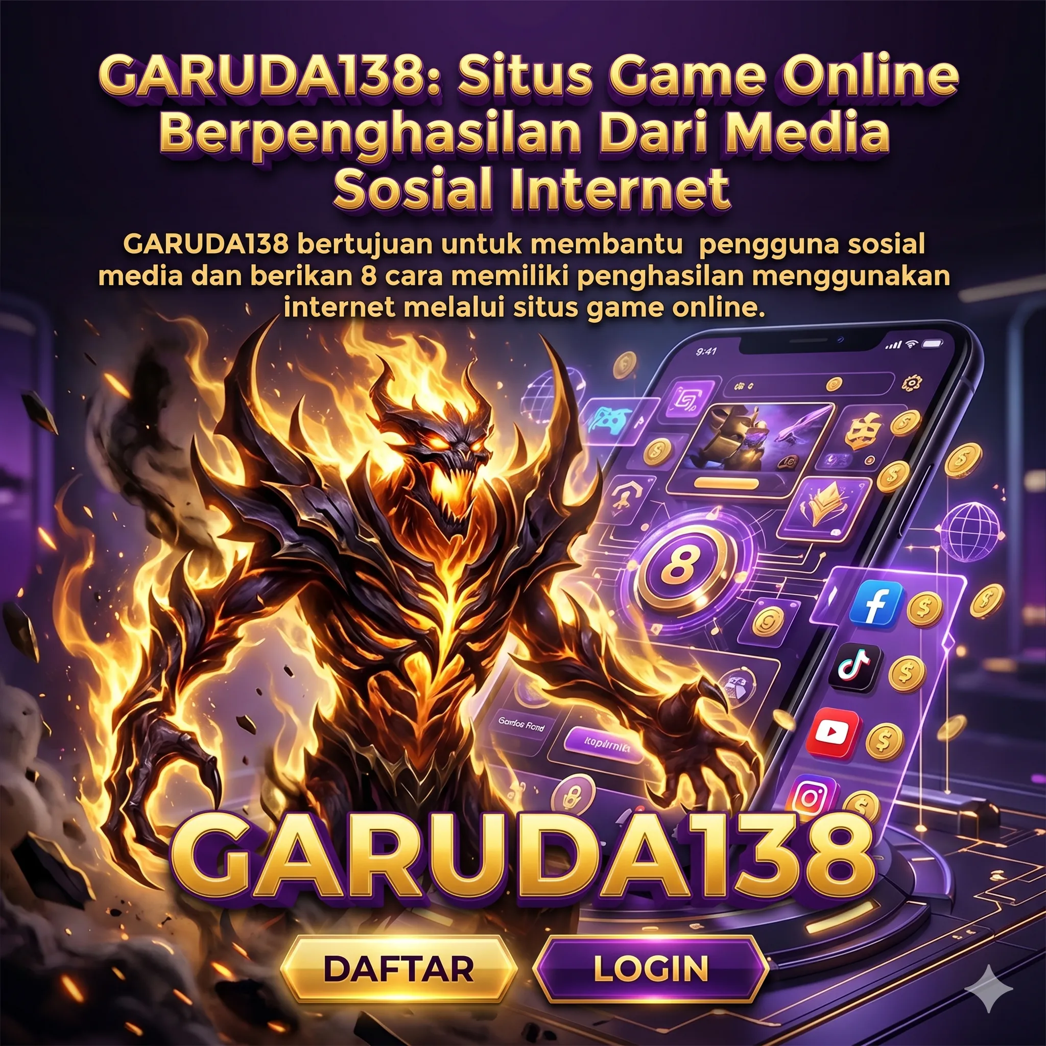 GARUDA138: Situs Game Online Berpenghasilan Dari Media Sosial Internet